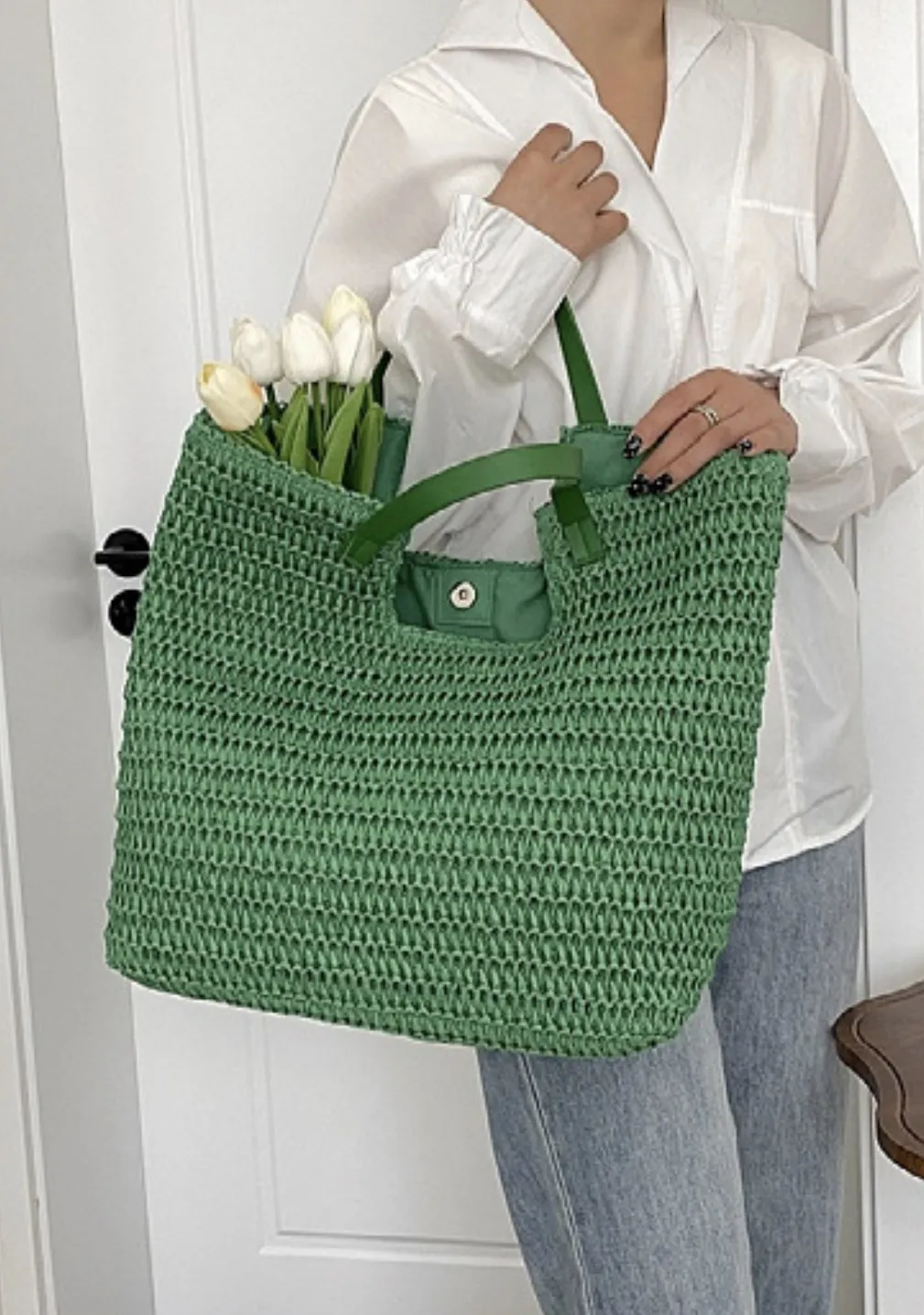 Woven Fabric Bag A001 SKU A001 image 3